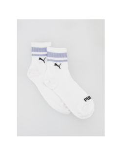 Pack 2 paires de chaussettes mi-hautes new heritage blanc - Puma