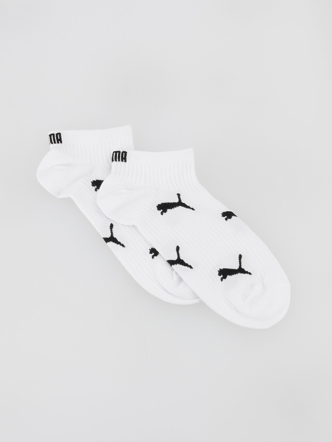 Pack 2 paires de chaussettes basses cat logo blanc femme - Puma
