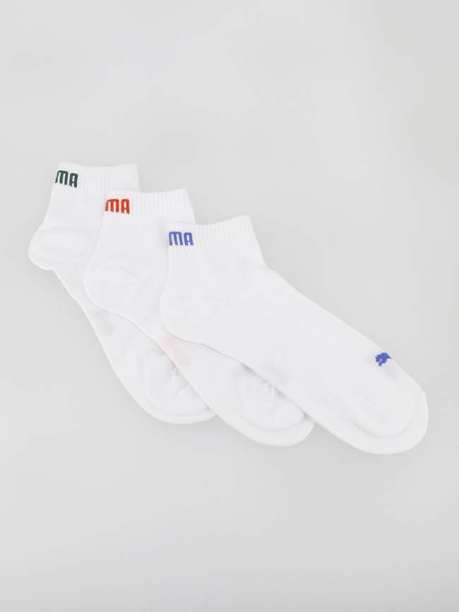 Pack 3 paires de chaussettes quarter blanc - Puma