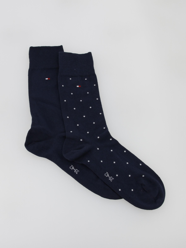 2 paires de chaussettes hautes bleu marine homme - Tommy Hilfiger