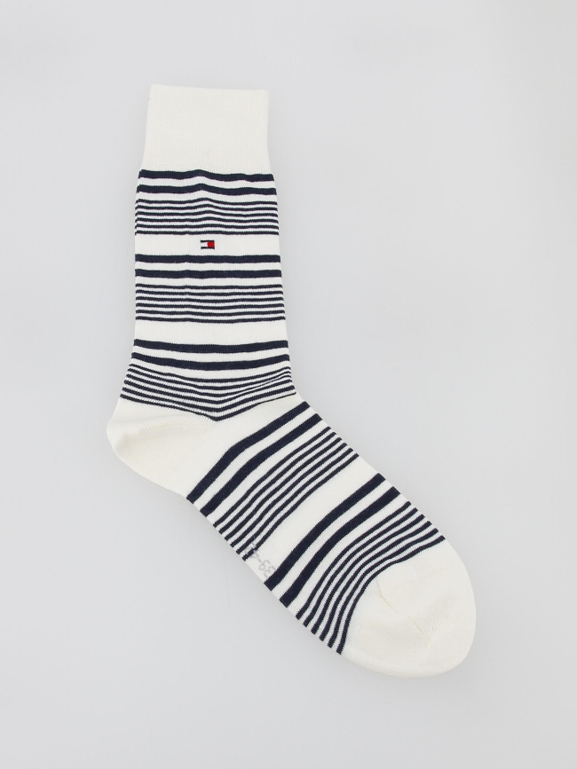 2 paires de chaussettes hautes bleu blanc homme - Tommy Hilfiger