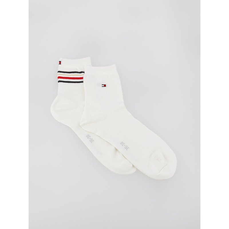 Pack 2 paires de chaussettes stripe blanc femme - Tommy Hilfiger