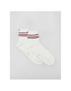 Pack 2 paires de chaussettes stripe blanc femme - Tommy Hilfiger