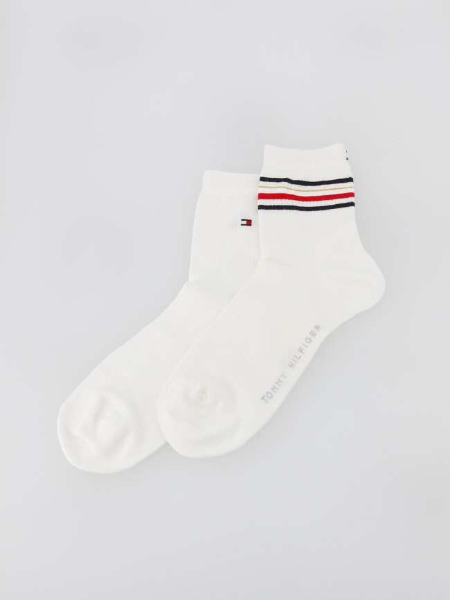 Pack 2 paires de chaussettes stripe blanc femme - Tommy Hilfiger