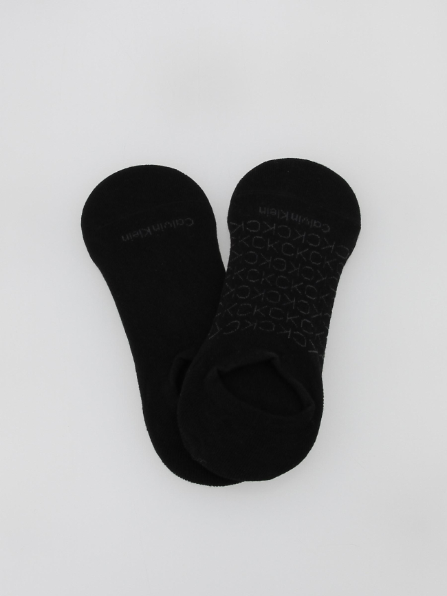 Pack 2 paires de chaussettes invisibles noir homme - Calvin Klein