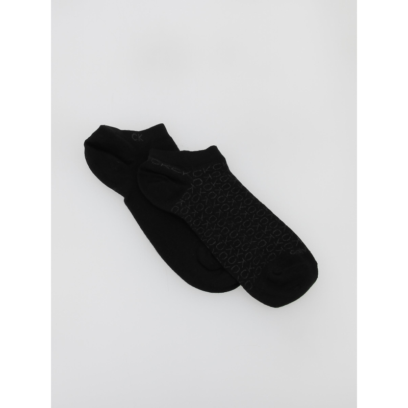 Pack 2 paires de chaussettes basses noir homme - Calvin Klein