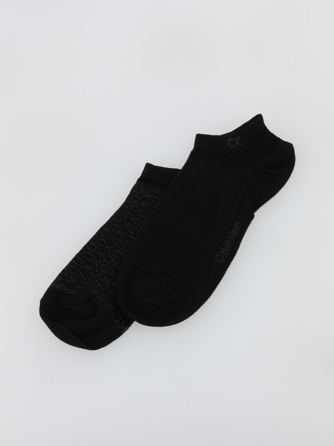 Pack 2 paires de chaussettes basses noir homme - Calvin Klein