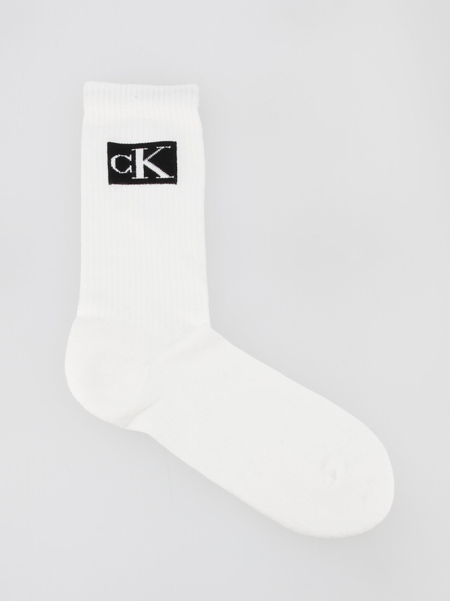 Pack 2 paires de chaussettes badge noir blanc homme - Calvin Klein