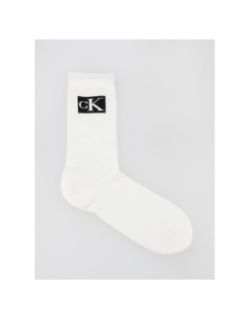 Pack 2 paires de chaussettes badge noir blanc homme - Calvin Klein