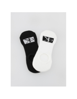 Pack 2 paires de chaussettes invisibles noir blanc homme - Calvin