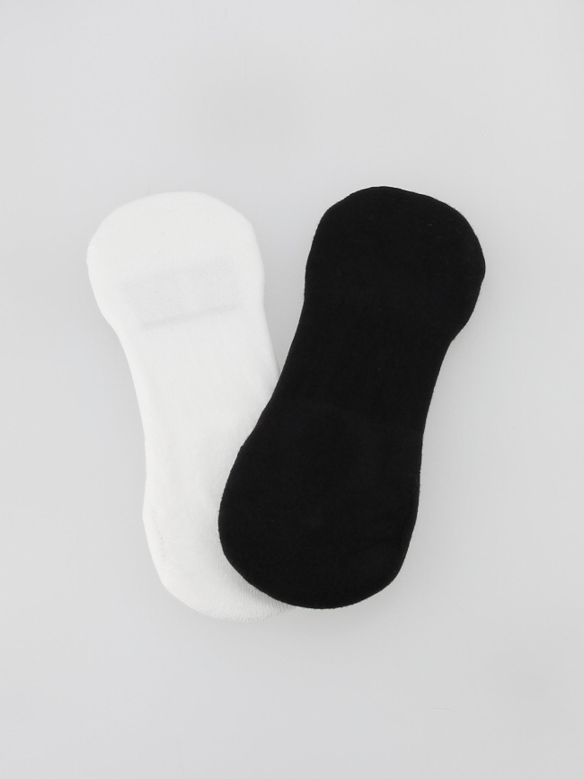 Pack 2 paires de chaussettes invisibles noir blanc homme - Calvin