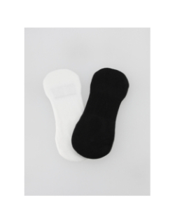 Pack 2 paires de chaussettes invisibles noir blanc homme - Calvin