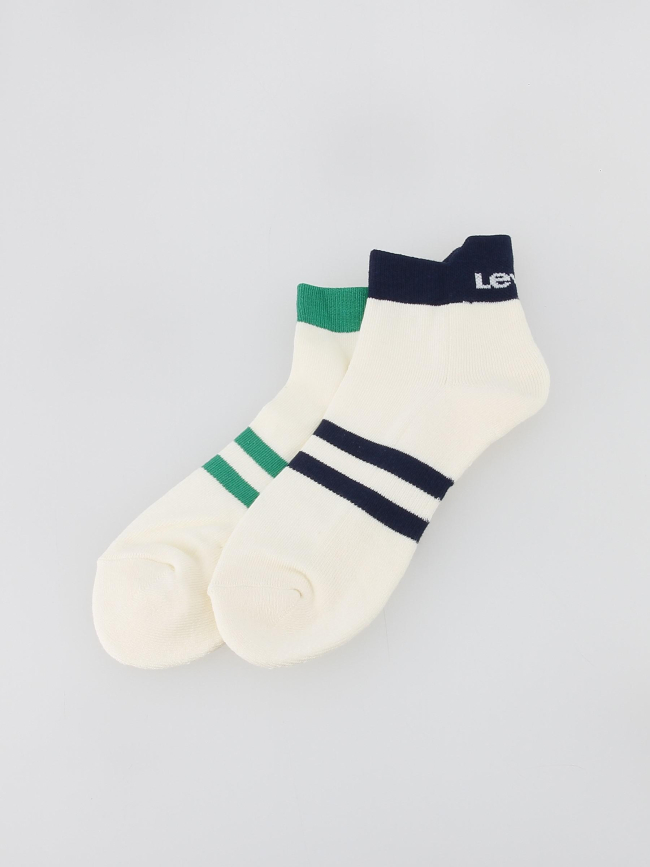 Pack 2 paires de chaussettes mi-hautes backside blanc - Levi's