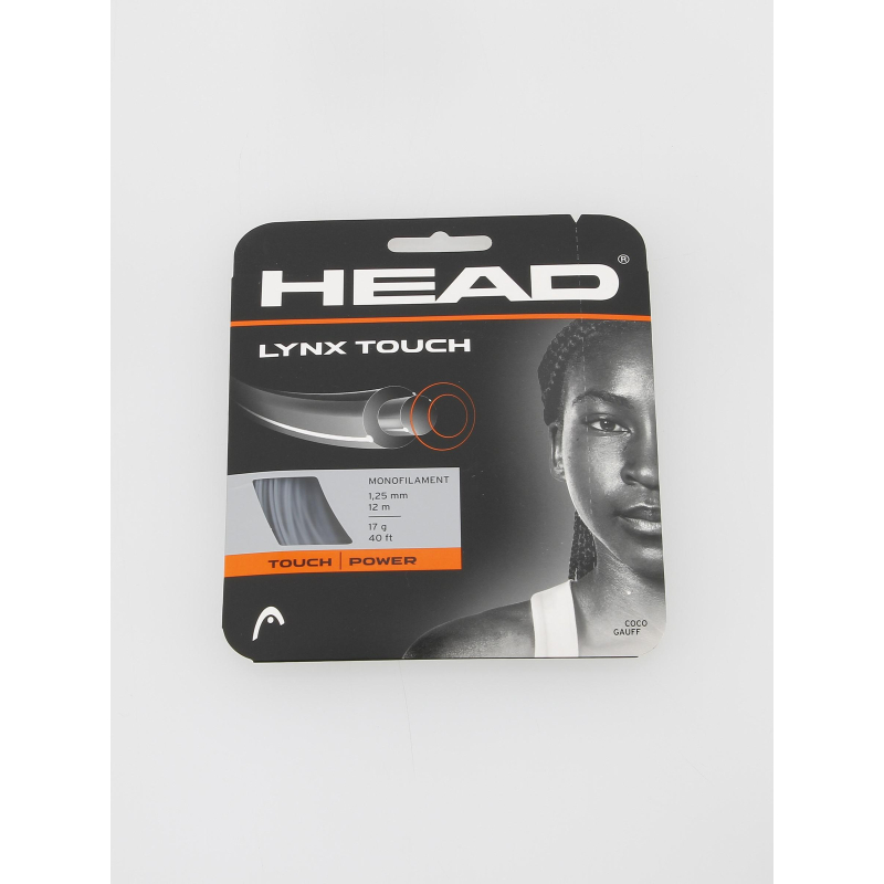 Cordage de tennis lynx touch gris transparent - Head