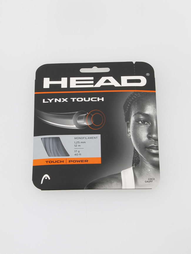 Cordage de tennis lynx touch gris transparent - Head