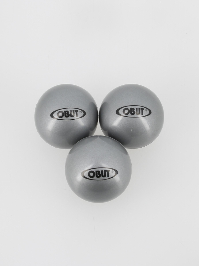 Boules de pétanque tout terrain souple 74mm gris - Obut