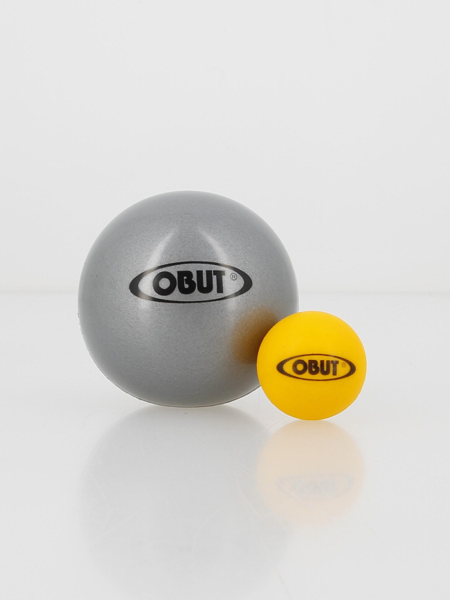 Boules de pétanque tout terrain souple 74mm gris - Obut