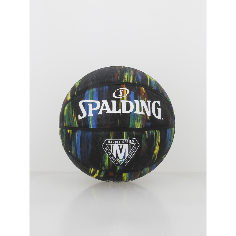 Ballon de basketball marble rubber sz7 noir - Spalding