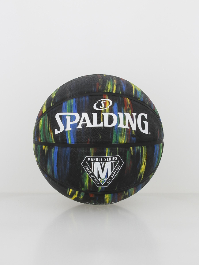 Ballon de basketball marble rubber sz7 noir - Spalding