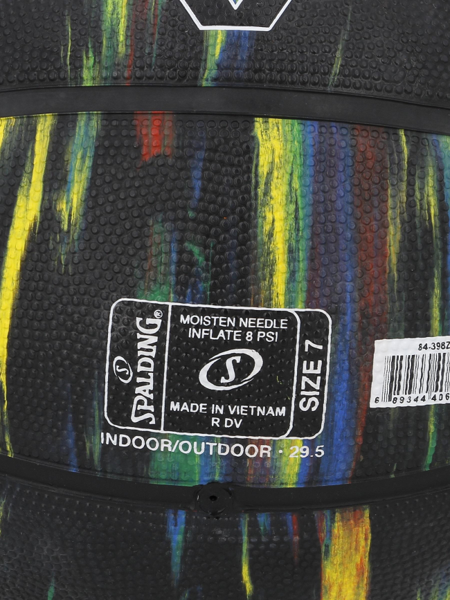 Ballon de basketball marble rubber sz7 noir - Spalding