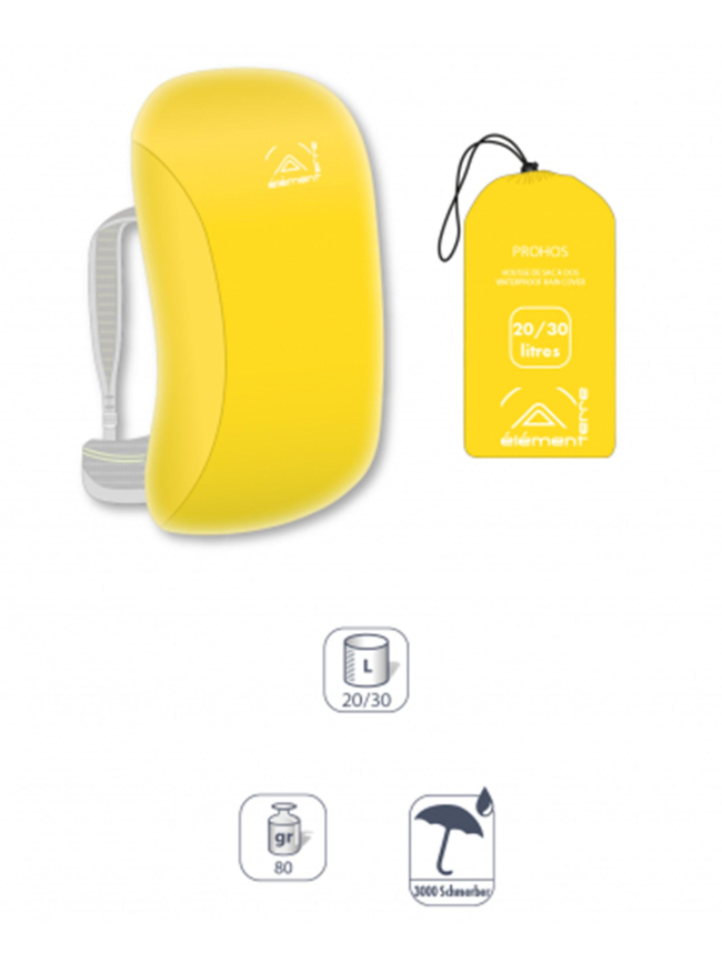 Housse imperméable pour sac à dos 20-30L jaune - Elementerre