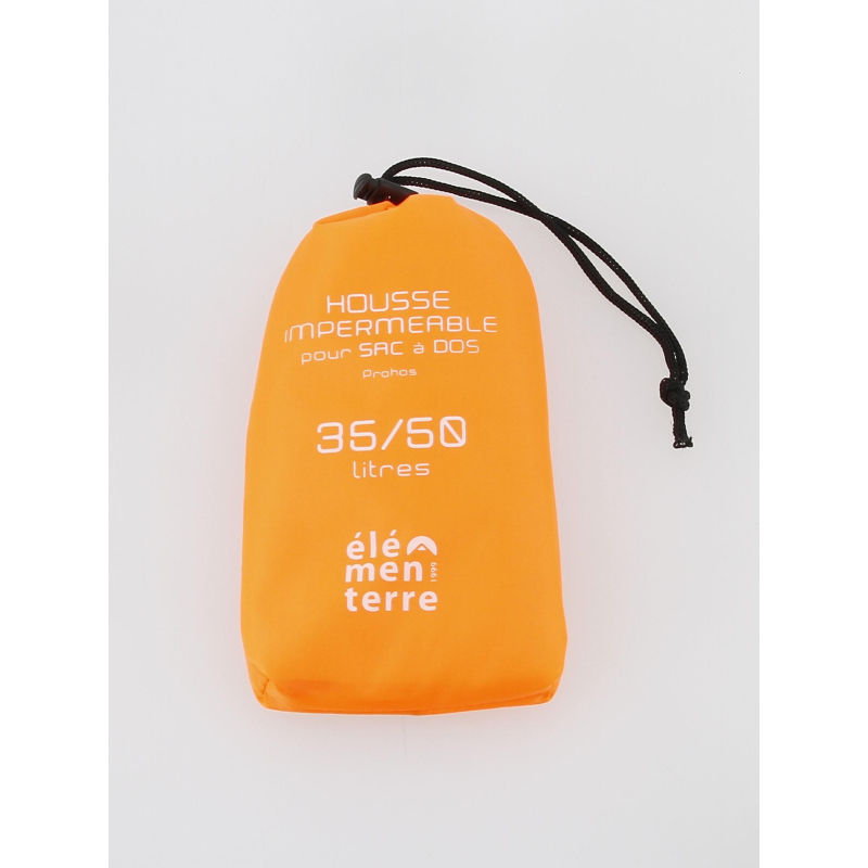 Housse imperméable pour sac à dos 35-50L orange - Elementerre