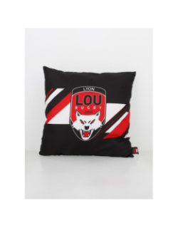 Coussin rugby lyon lou noir - M Com