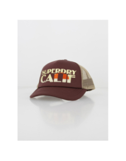 Casquette vintage trucker calif bordeaux - Superdry