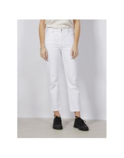 Jean mom emily stretch blanc femme - Only