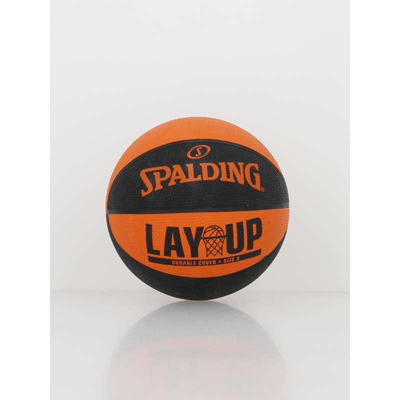 Ballon de basketball t3 lay up orange noir enfant - Spalding