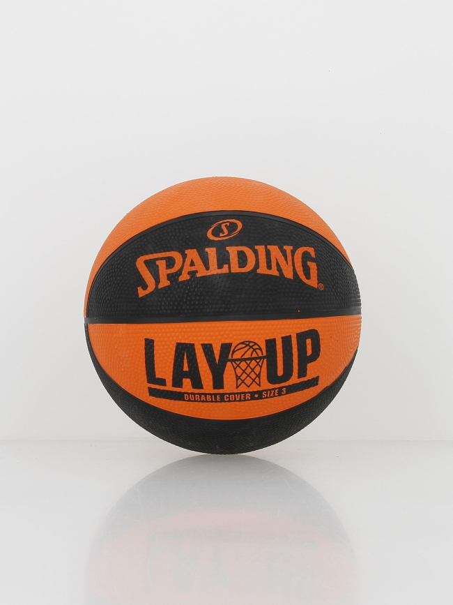 Ballon de basketball t3 lay up orange noir enfant - Spalding