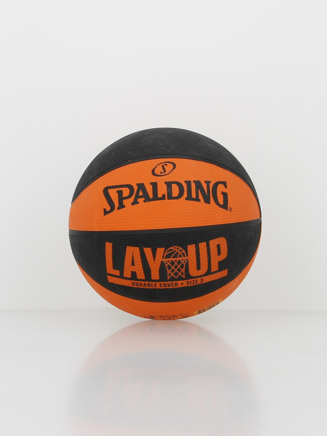 Ballon de basketball t3 lay up orange noir enfant - Spalding