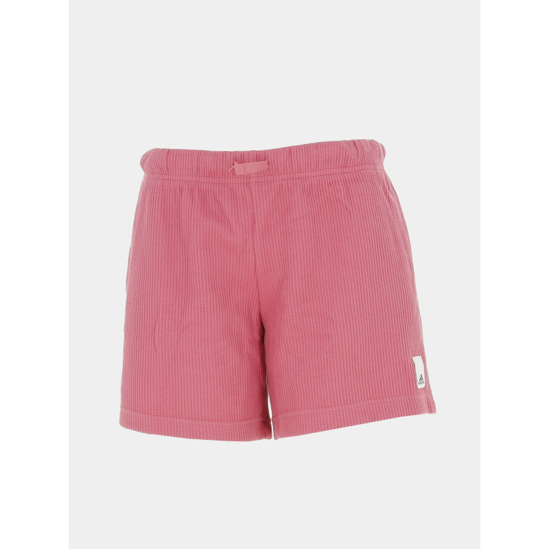 Short côtelé rose fille - Adidas