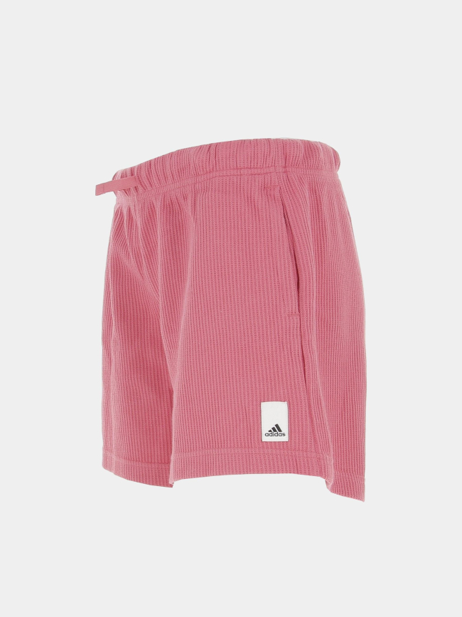 Short côtelé rose fille - Adidas