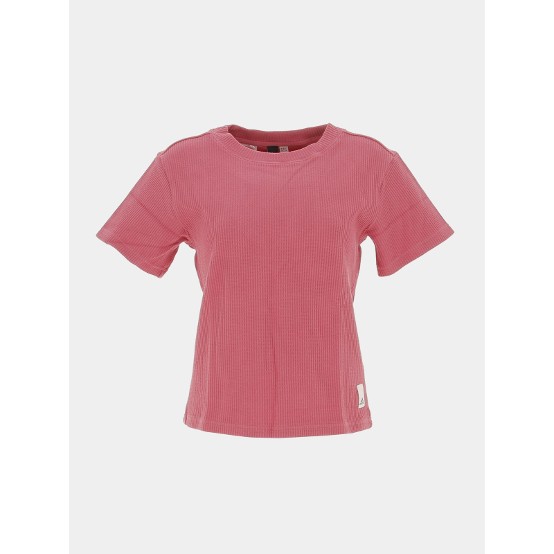 T-shirt cotêlé rose fille - Adidas