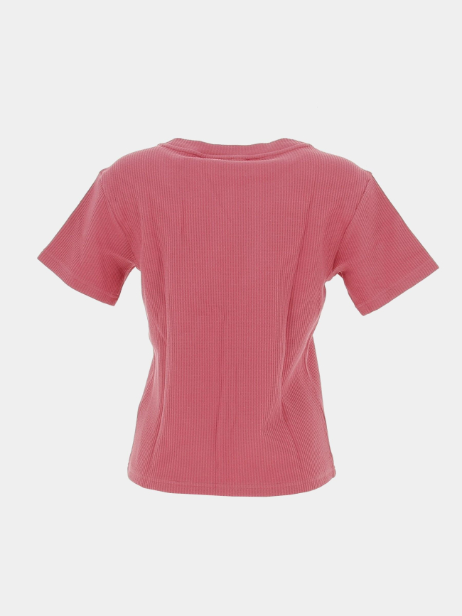 T-shirt cotêlé rose fille - Adidas