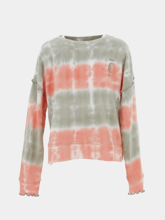 Sweat tye and dye fulagi orange kaki fille - Le Temps Des Cerises