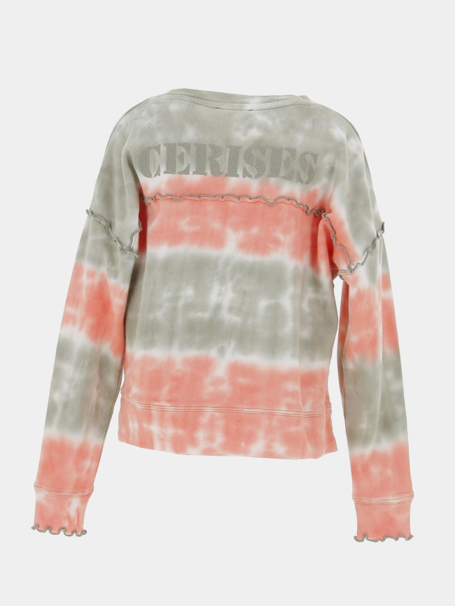 Sweat tye and dye fulagi orange kaki fille - Le Temps Des Cerises