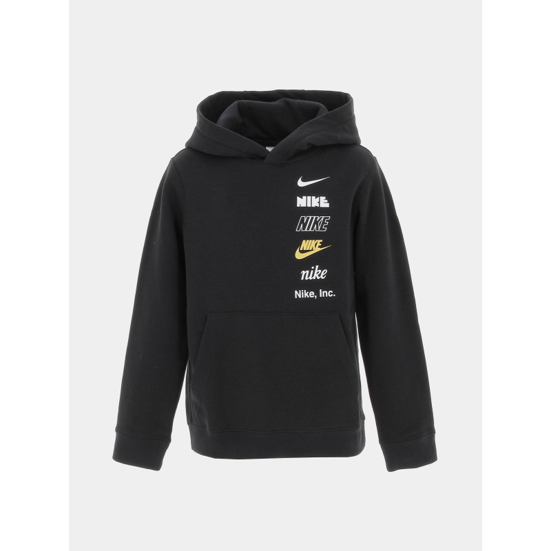 Sweat à capuche sportswear multi-logo noir enfant - Nike