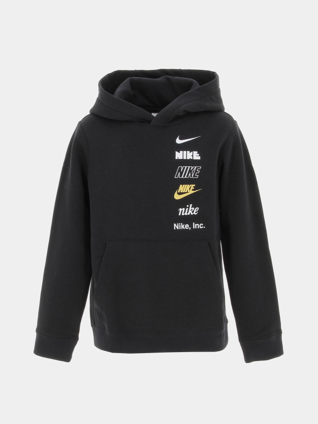 Sweat à capuche sportswear multi-logo noir enfant - Nike