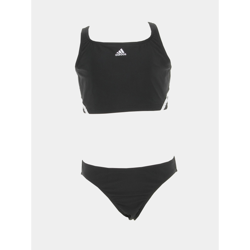 Maillot de bain natation 2 pièces 3s noir fille - Adidas