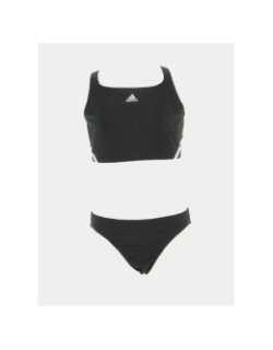 Maillot de bain natation 2 pièces 3s noir fille - Adidas