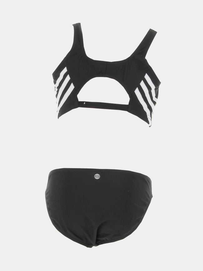 Maillot de bain natation 2 pièces 3s noir fille - Adidas