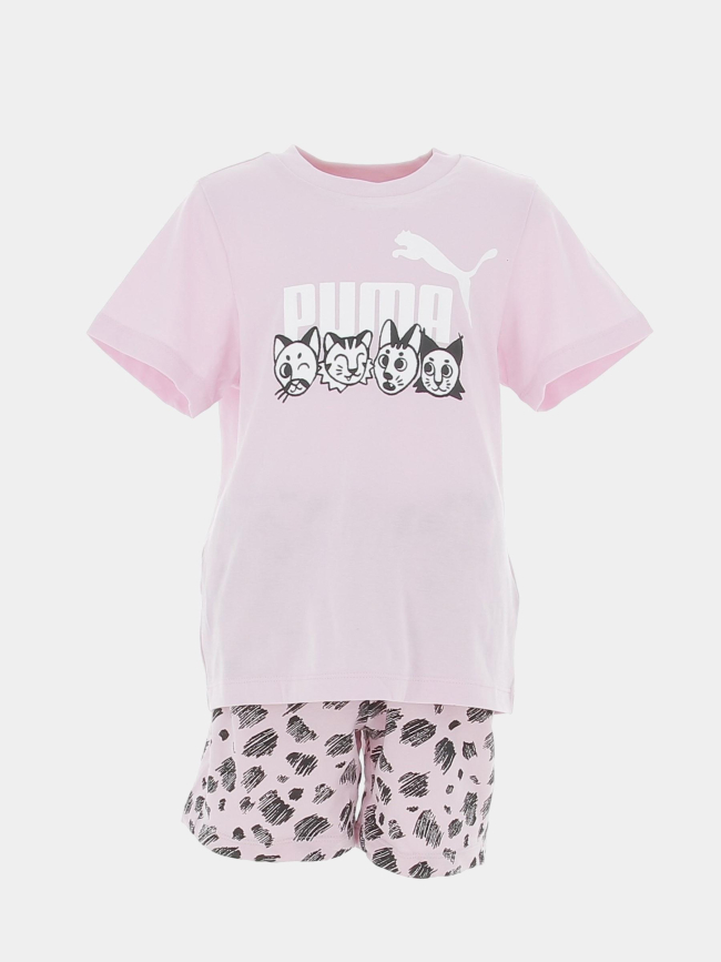 Ensemble short t-shirt animal essential rose enfant - Puma