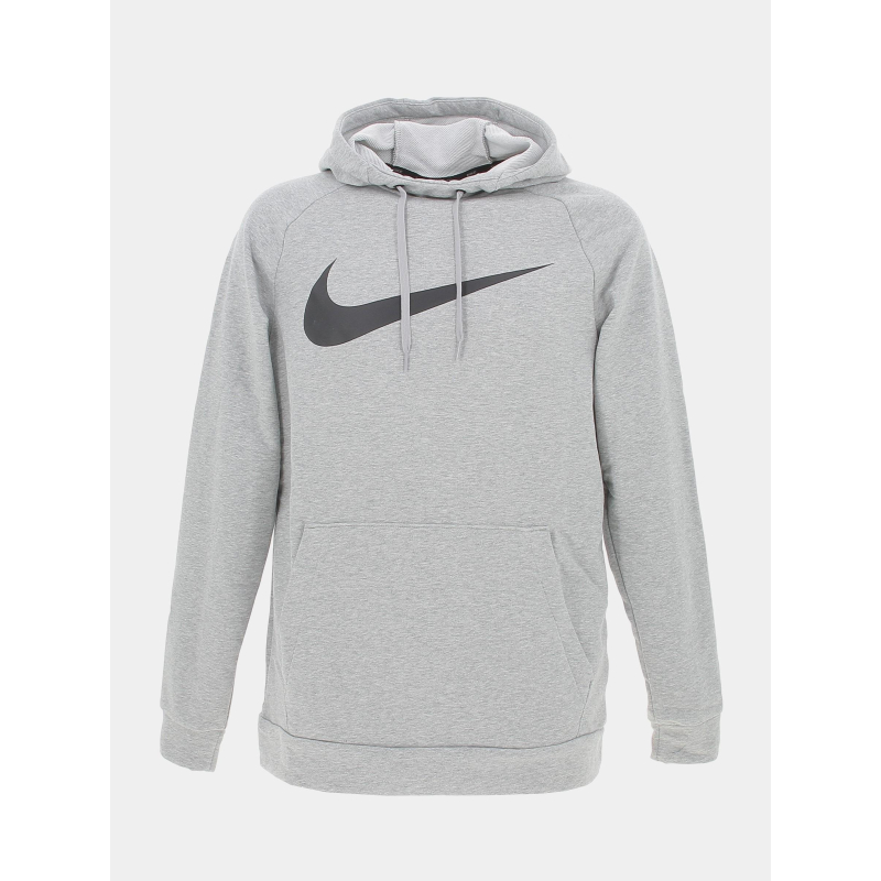 Sweat à capuche swoosh gris chiné homme - Nike