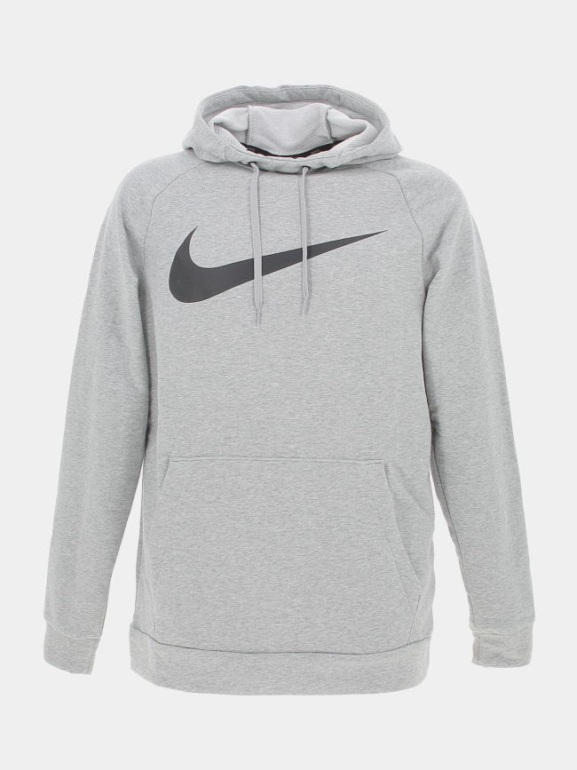 Sweat à capuche swoosh gris chiné homme - Nike