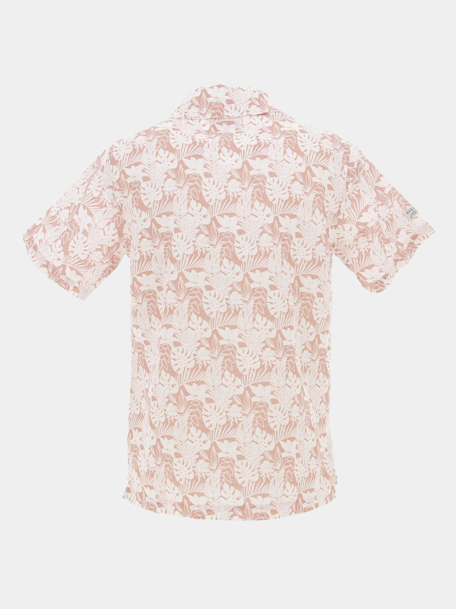 Chemise en lin pank rose blanc homme - Deeluxe