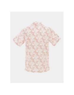 Chemise en lin pank rose blanc homme - Deeluxe