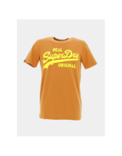 T-shirt vintage neon marron homme - Superdry