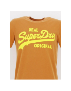 T-shirt vintage neon marron homme - Superdry